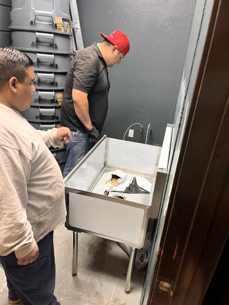 Commercial plumbing and sink installation in Junction
